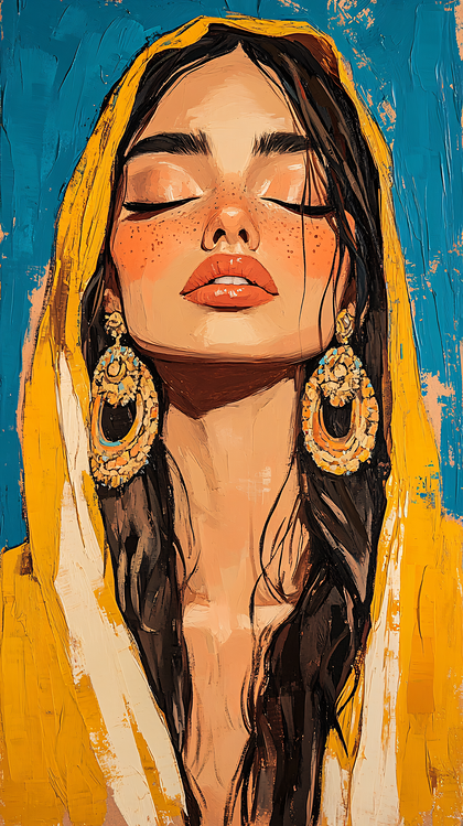 Serene Woman With Hood