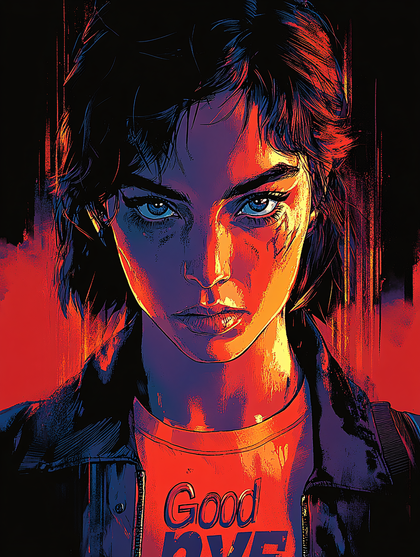 Serious Gaze Woman
