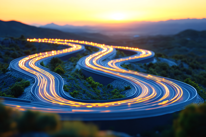 Serpentine Road at Twilight