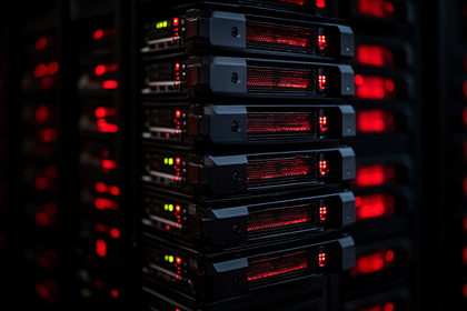 Server Rack Close-up