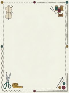 sewing border stationery
