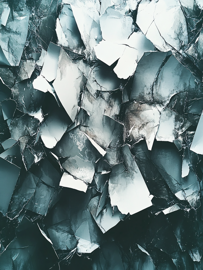 Shattered Blue Grey Surface