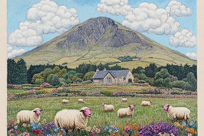 Sheep Grazing near Mountain Home