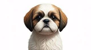 shih tzu dog illustration