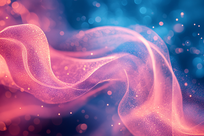 Shimmering Pink And Blue Waves