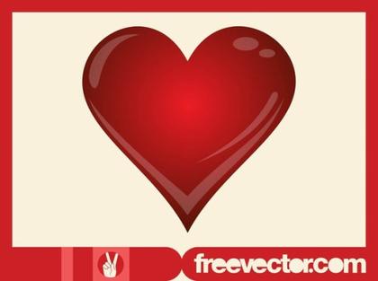 Shiny 3D Heart Free Vector