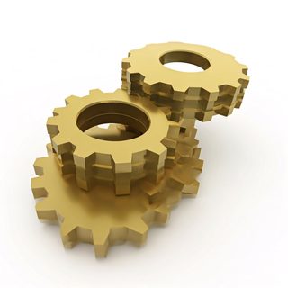 golden industrial gears