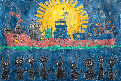 Ship And Sea Monsters Under The Sun