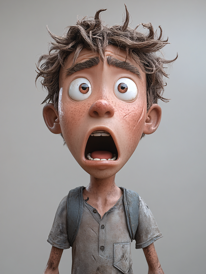 Shocked Boy Cartoon