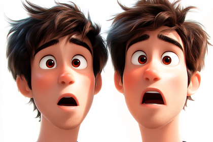 Shocked Cartoon Men