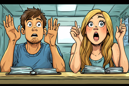 Shocked Students In Classroom