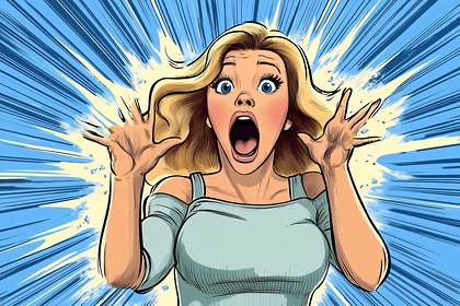 Shocked Woman Pop Art