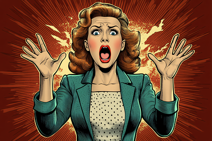 Shocked Woman Pop Art