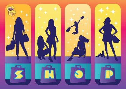 Shopping Girls Free Vector