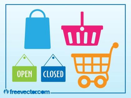 Shopping Icons Free Vector