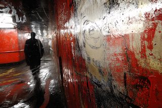 Silhouette in Urban Passage
