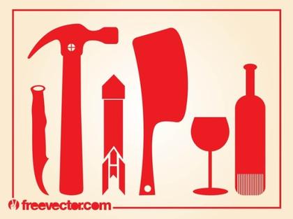 Silhouette Objects Free Vector