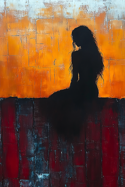 Silhouette Of Woman On Wall