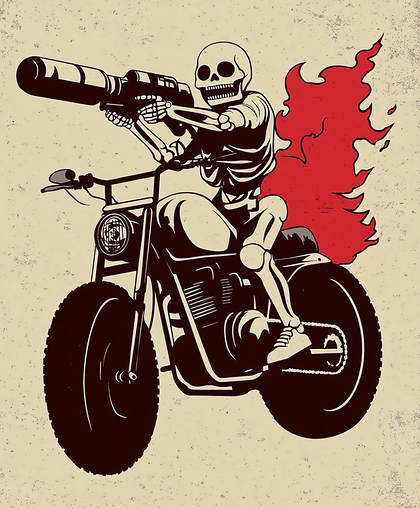 Skeleton Rider with Gun