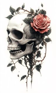 Skull And Rose