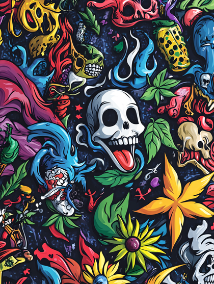 Skull Floral Chaos