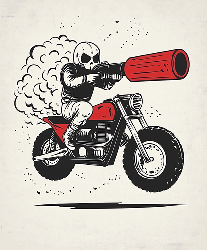 Skull Rider with Cannon
