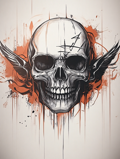 Skull With Wings