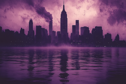 Skyline Symphony in Purple