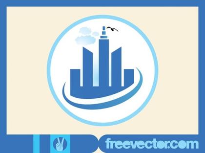 Skyscrapers Icon Free Vector