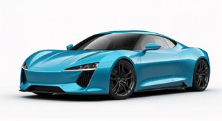 cyan sports car