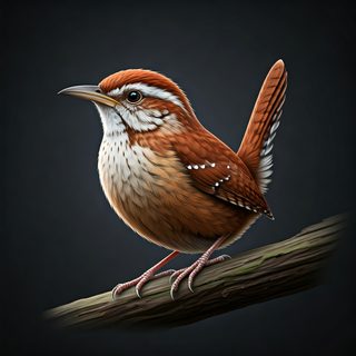 perched brown wren