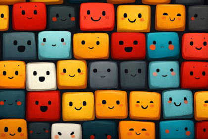 Smiley Face Blocks Pattern
