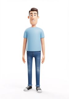 3D Smiling Man