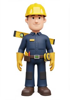 3D Construction Worker