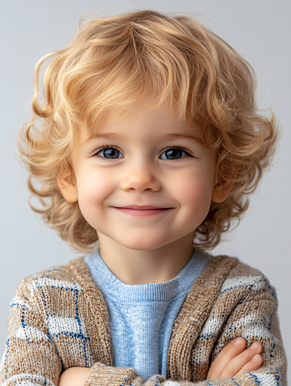 Smiling Blond Boy Portrait