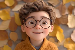 Smiling Boy With Glasses