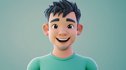 Smiling Cartoon Man