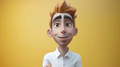 Smiling Cartoon Man