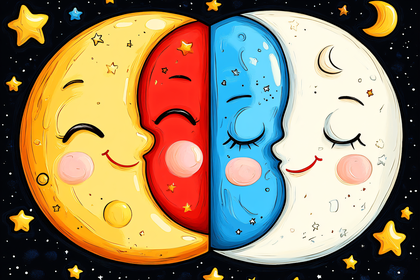 Smiling Crescent Moon Quartet
