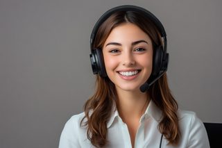 Smiling Customer Service Representative With Headset