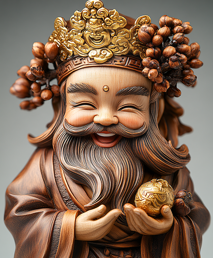 Smiling Deity Sculpture
