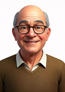 elderly man 3d character