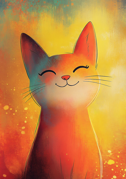 Smiling Feline Portrait
