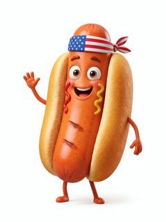 Patriotic Hot Dog