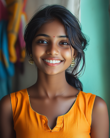 Smiling Indian Woman Portrait