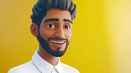 Smiling Man 3D Render