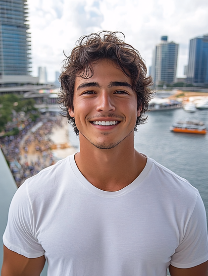 Smiling Man Portrait Outdoors