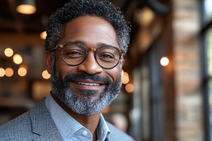 Smiling Man With Glasses