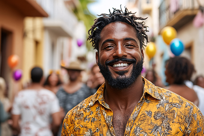 Smiling Man With Yellow Shirt