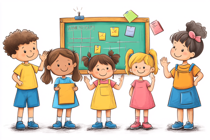 Smiling School Kids In Classroom